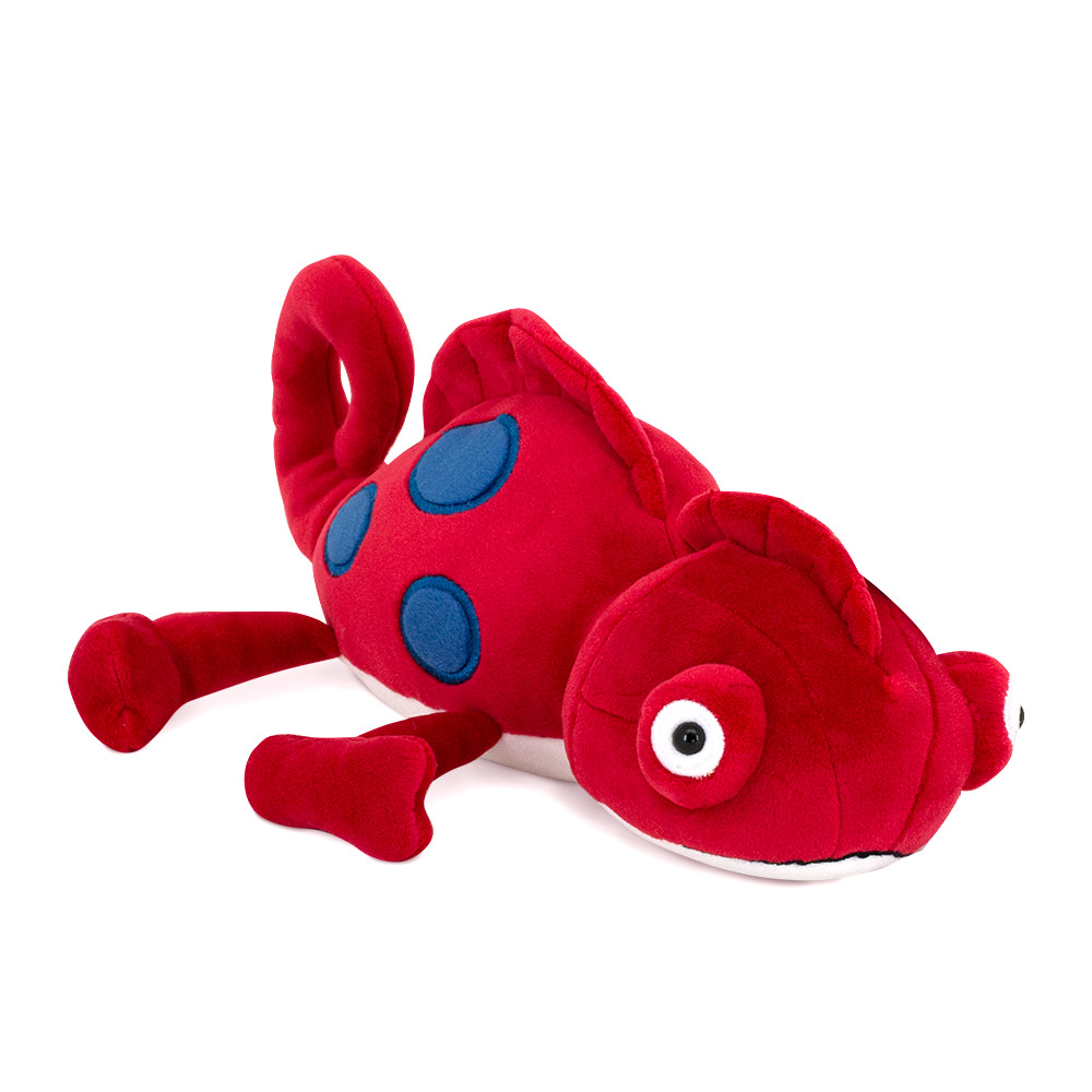 Peluche Camaleón rojo 30cm-0+