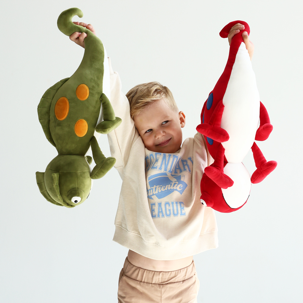 Peluche Camaleón rojo 30cm-0+ - Imagen 8