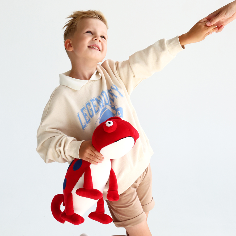 Peluche Camaleón rojo 30cm-0+ - Imagen 9