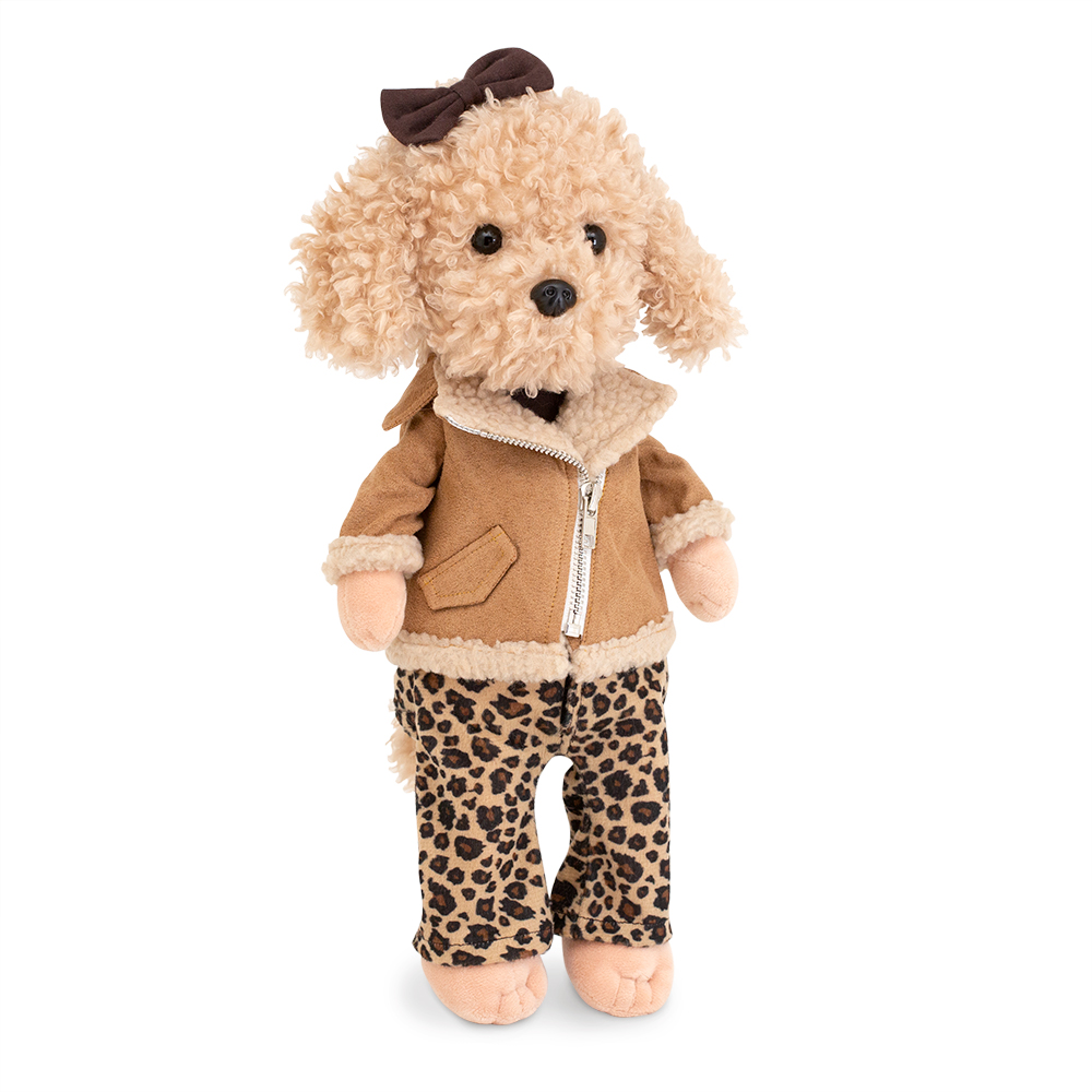 Peluche Lucky Doggy, Lucky Fendy: Traje de leopardo -38 cm- 3+