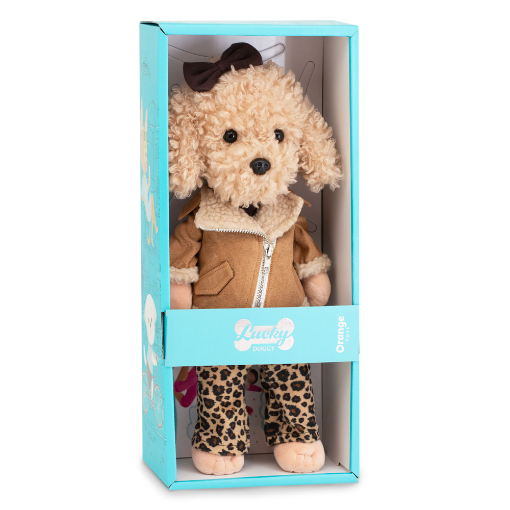 Peluche Lucky Doggy, Lucky Fendy: Traje de leopardo -38 cm- 3+ - Imagen 3