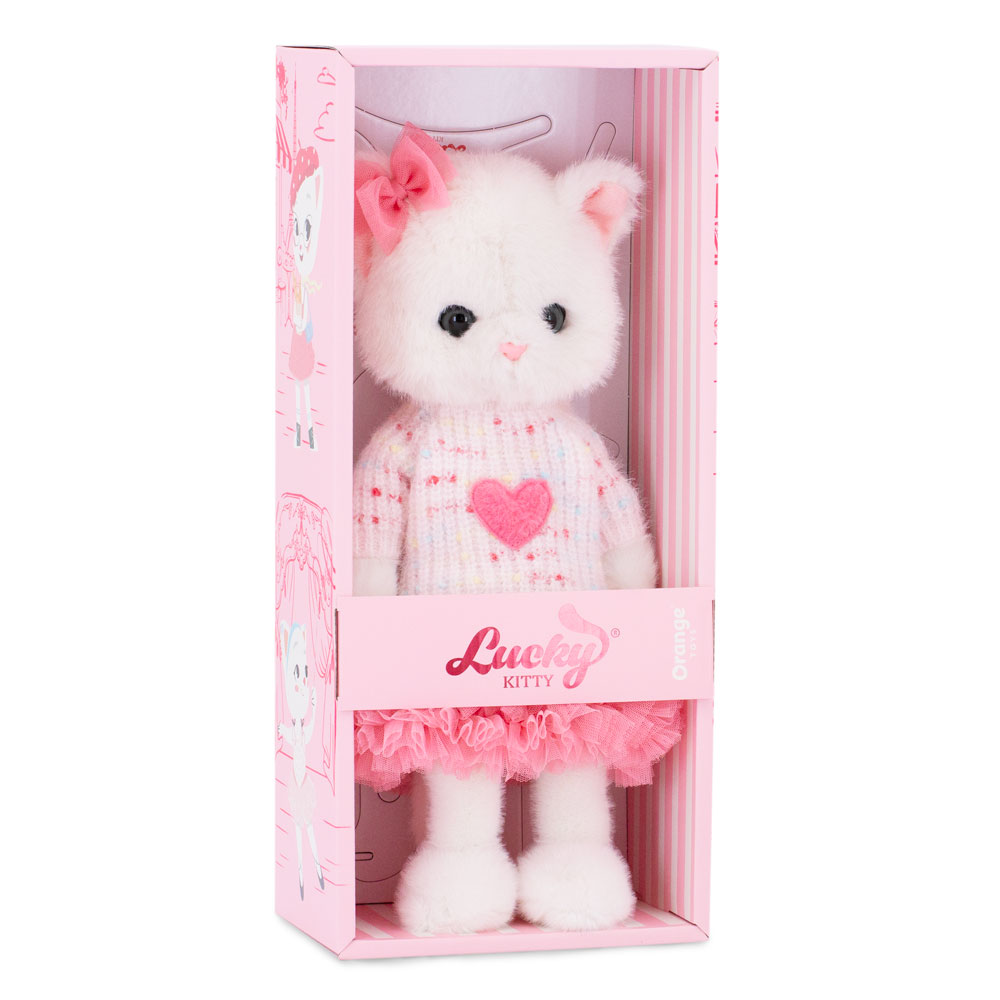 Muñeca Lucky Kitty: Pink Heart - 38cm - 3+ - Imagen 2